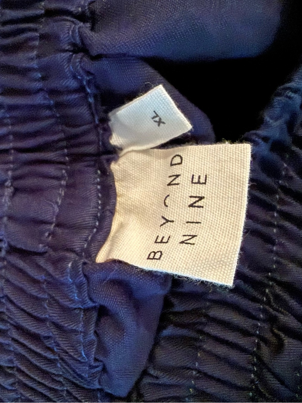 Wide Leg Elastic Waist Pants — Navy - Picture 2 of 7